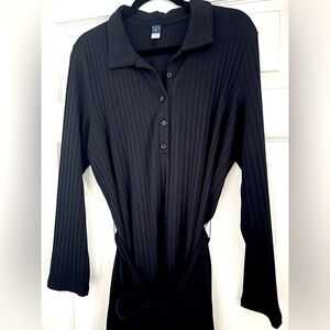 Old Navy Black ribbed sweater dress